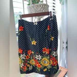 Floral Polka Dot wrap around Skirt